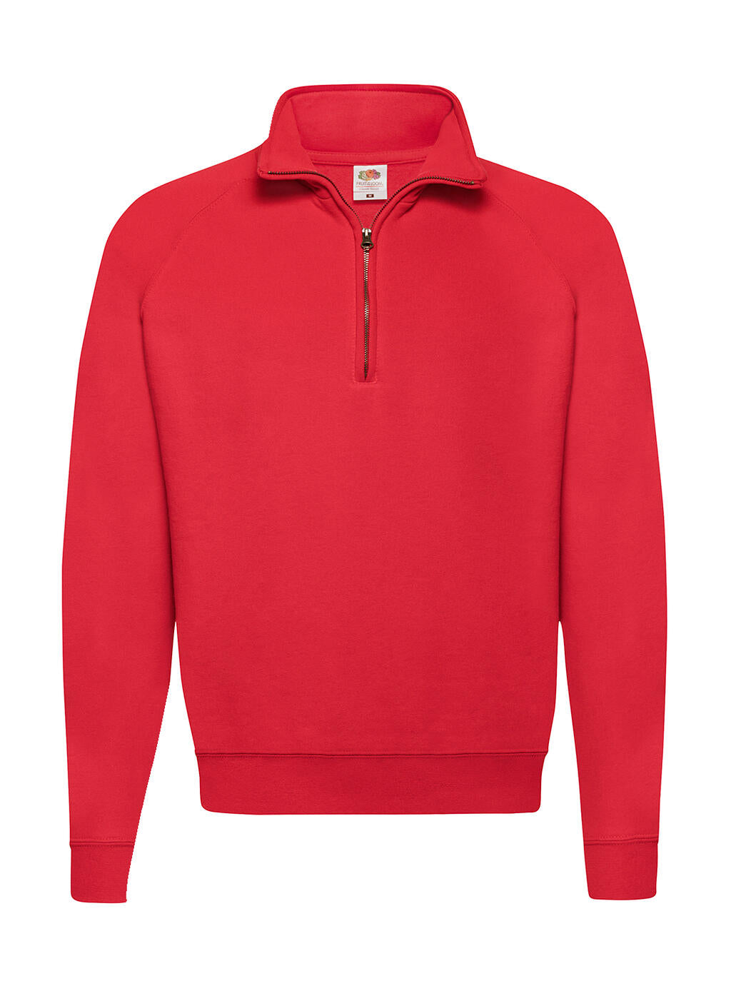  Classic Zip Neck Sweat in Farbe Red