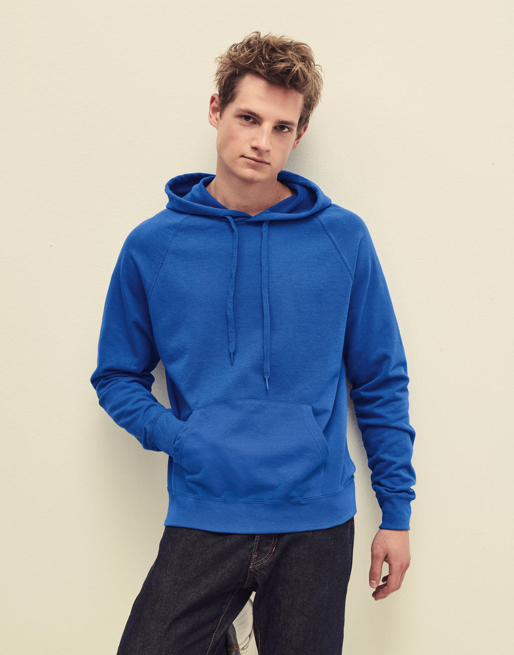  Lightweight Hooded Sweat in Farbe White