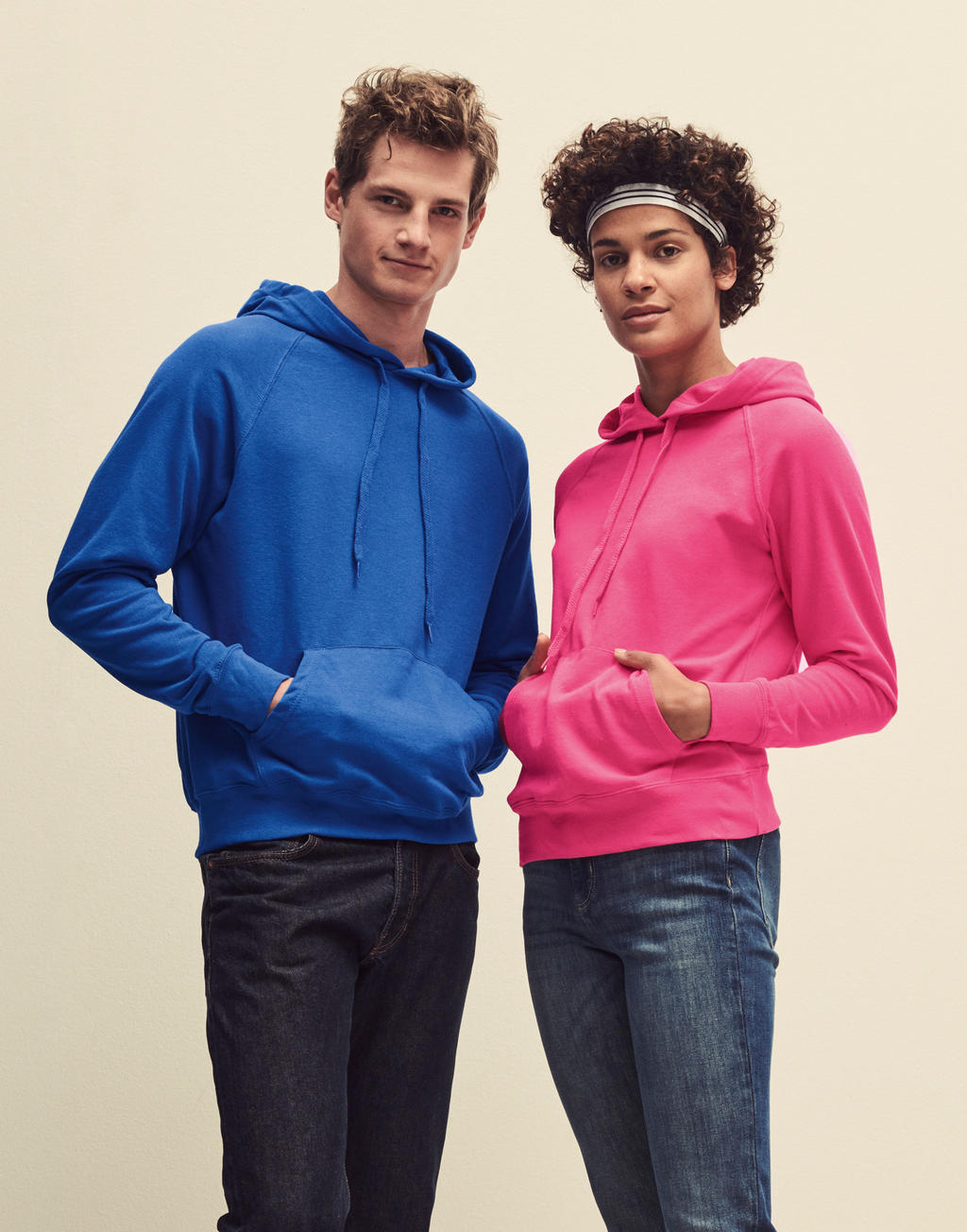  Lightweight Hooded Sweat in Farbe White