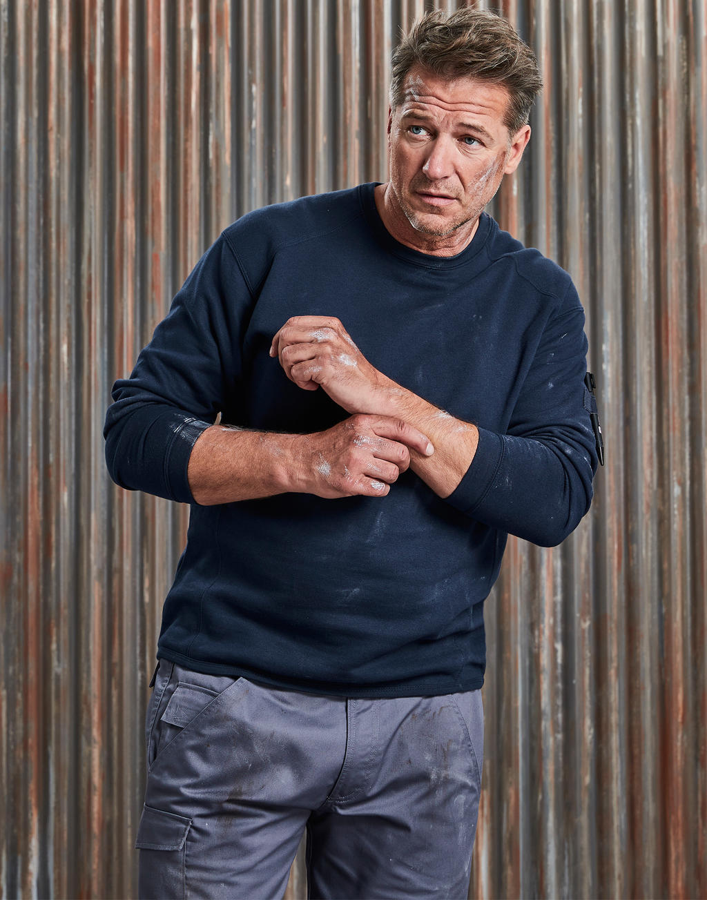  Workwear Set-In Sweatshirt in Farbe Black