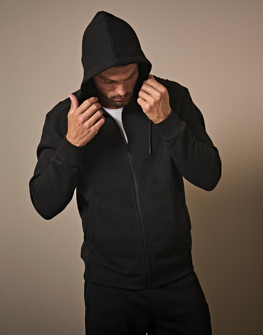 Ribbed Interlock Hooded Full Zip - ShirtStore