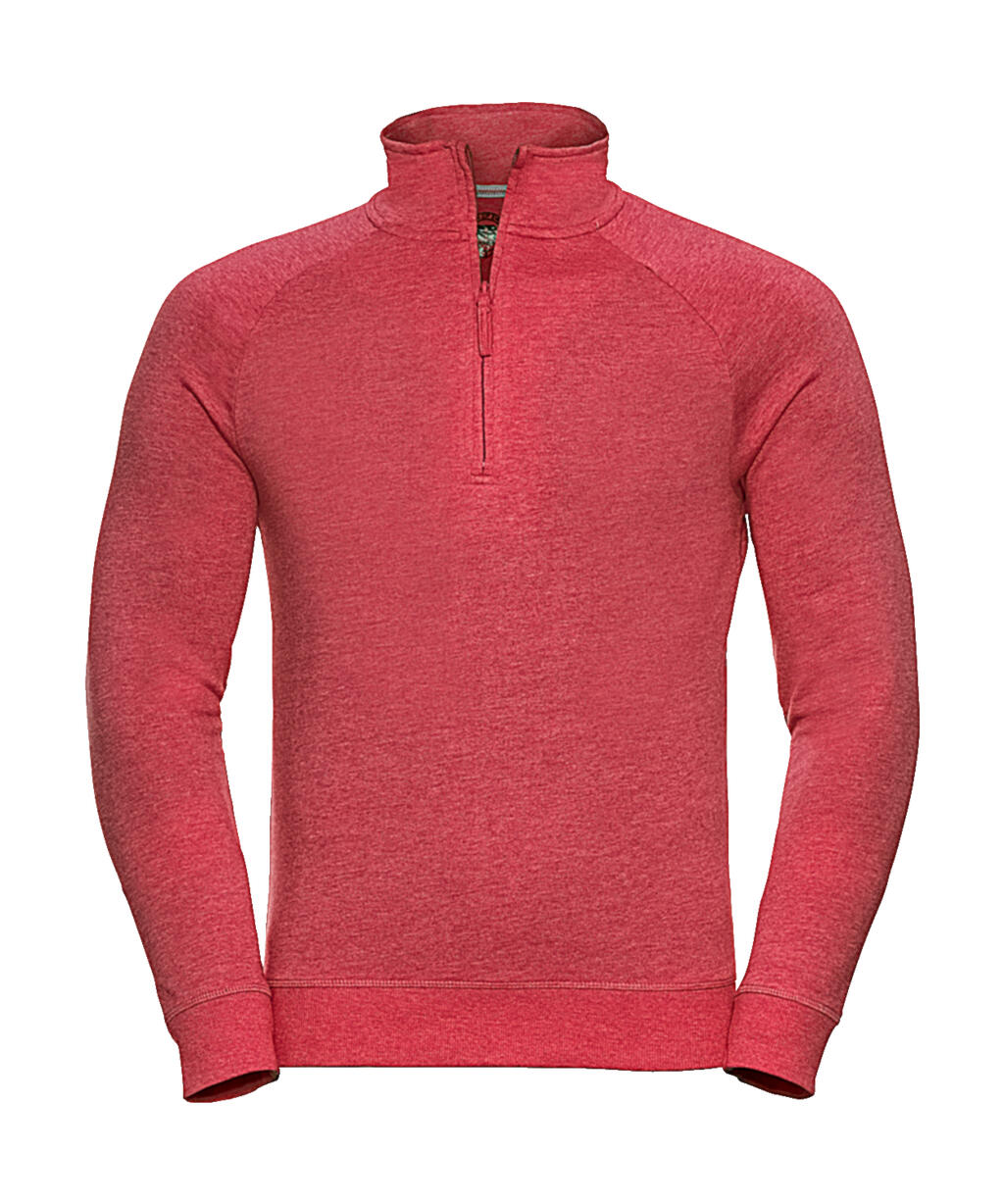  Men's HD 1/4 Zip Sweat in Farbe Red Marl