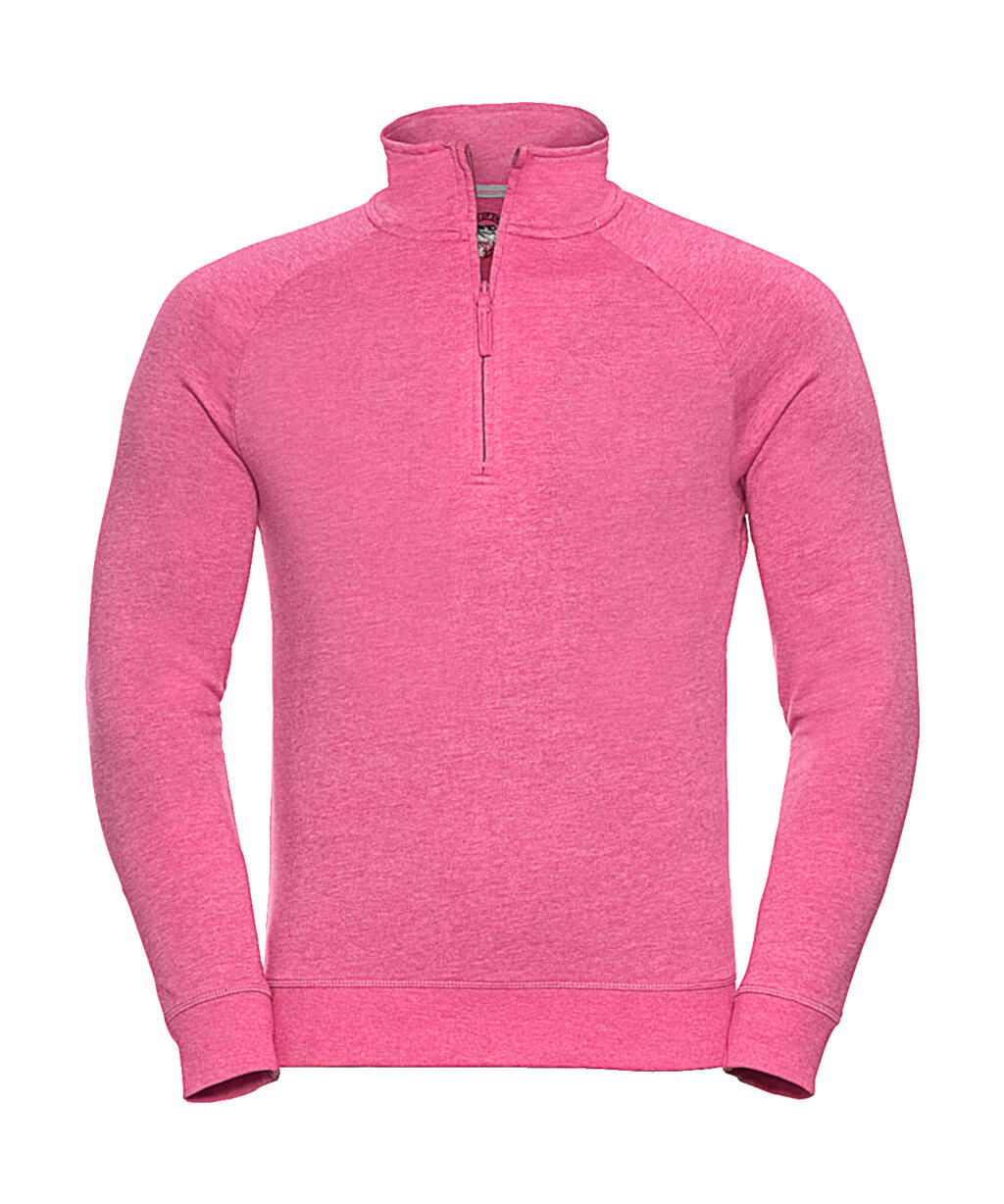  Men's HD 1/4 Zip Sweat in Farbe Pink Marl