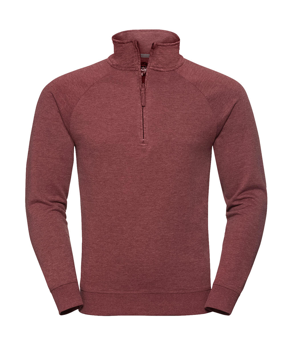 Men's HD 1/4 Zip Sweat in Farbe Maroon Marl
