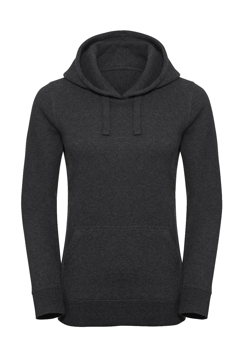  Ladies' Authentic Melange Hooded Sweat in Farbe Charcoal Melange