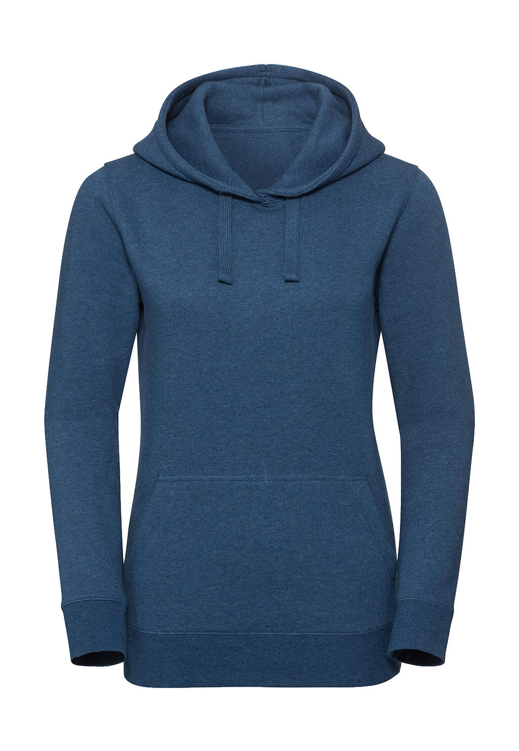  Ladies' Authentic Melange Hooded Sweat in Farbe Ocean Melange