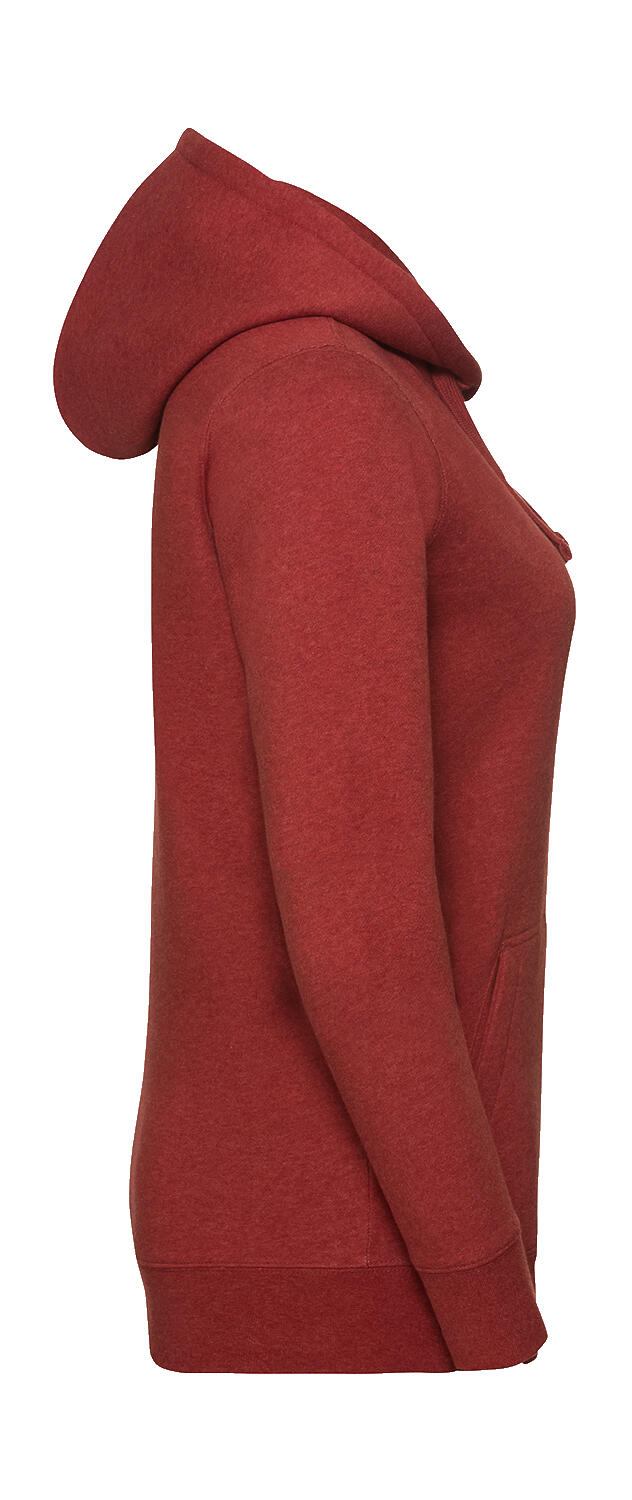  Ladies' Authentic Melange Hooded Sweat in Farbe Carbon Melange