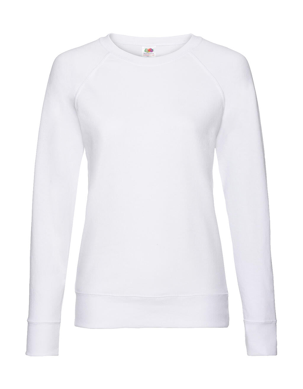  Ladies' Lightweight Raglan Sweat in Farbe White
