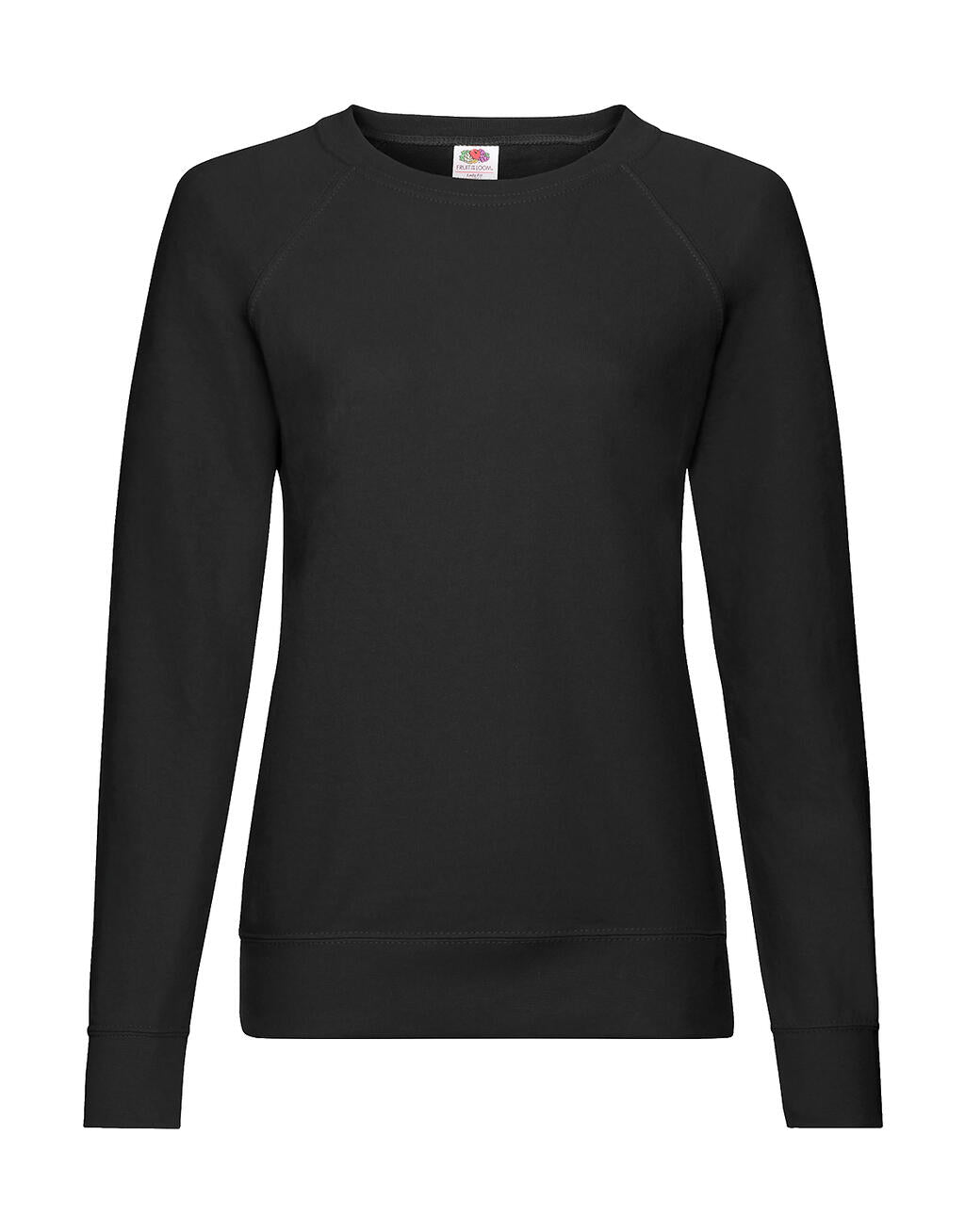  Ladies' Lightweight Raglan Sweat in Farbe Black