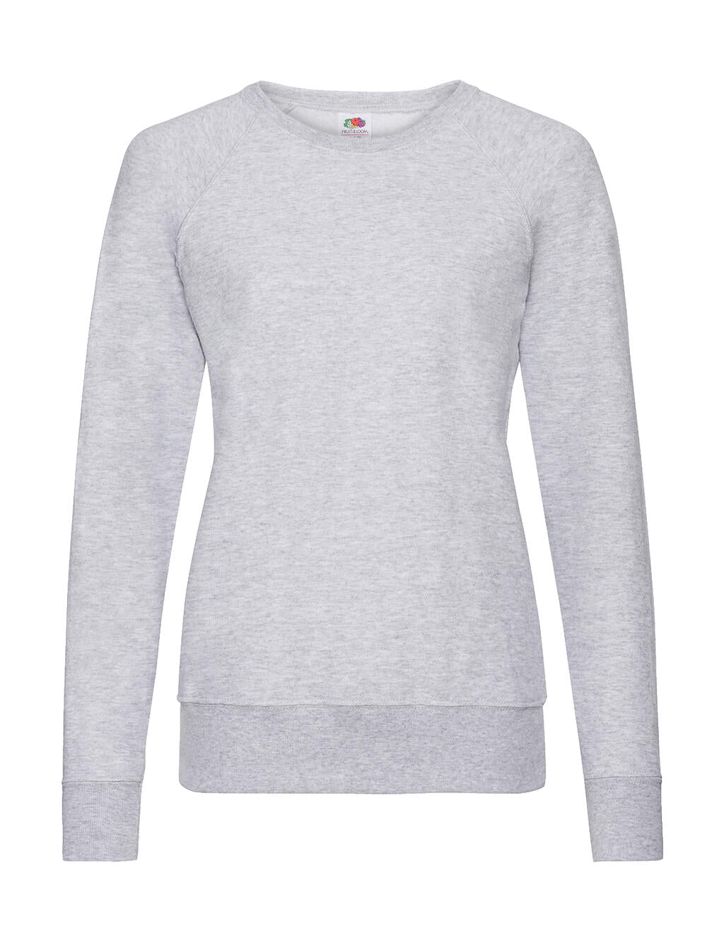  Ladies' Lightweight Raglan Sweat in Farbe Heather Grey