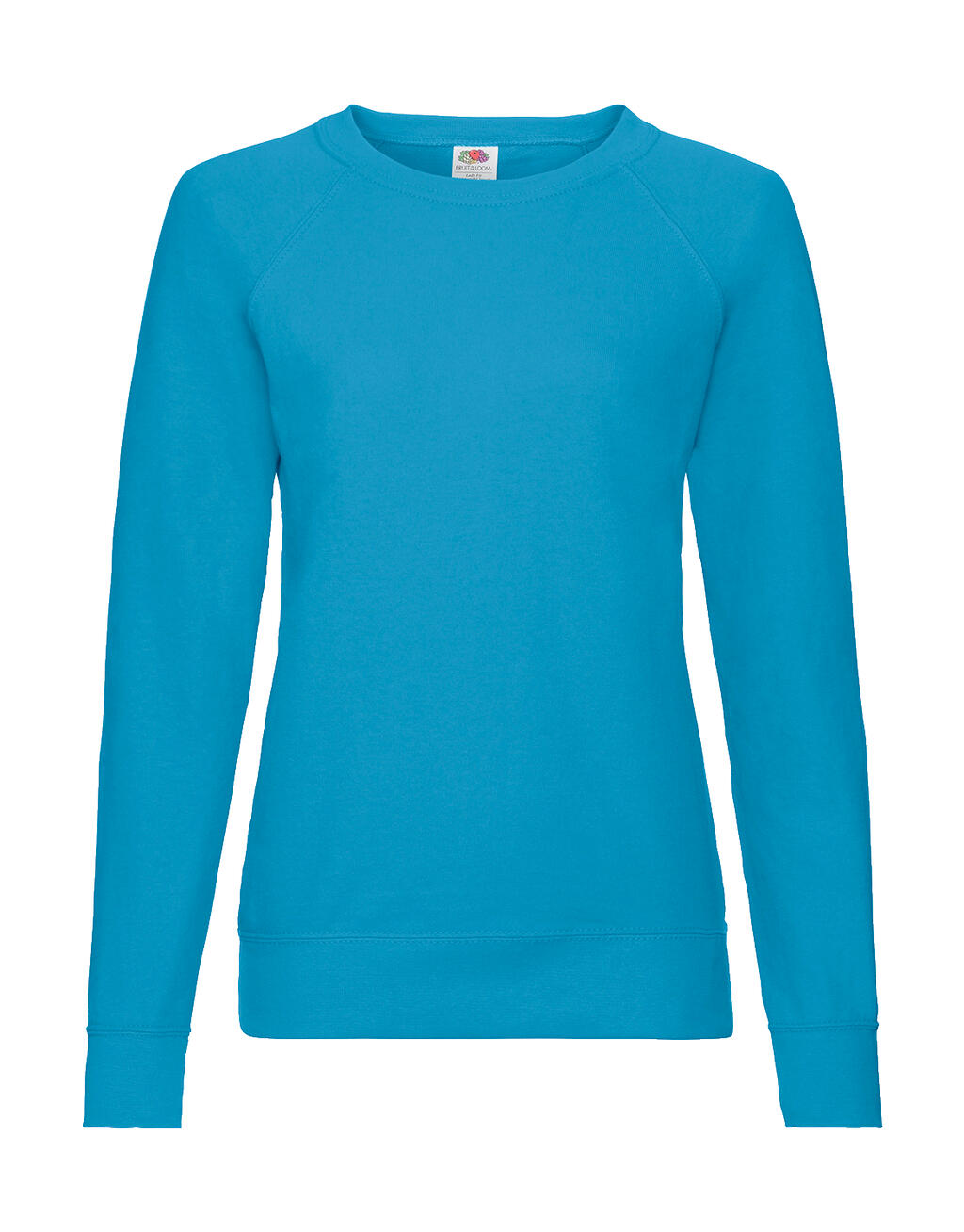  Ladies' Lightweight Raglan Sweat in Farbe Azure Blue