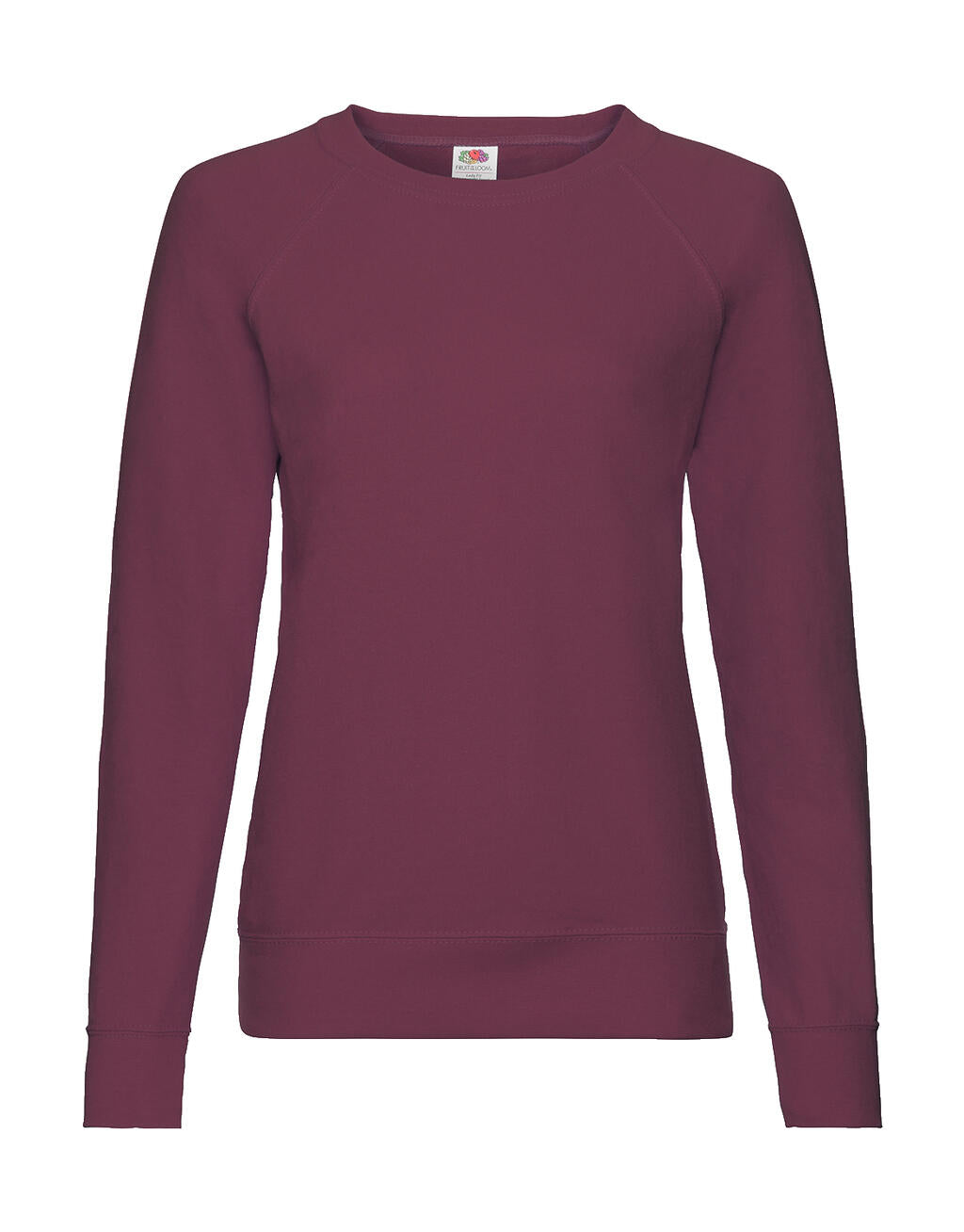  Ladies' Lightweight Raglan Sweat in Farbe Burgundy
