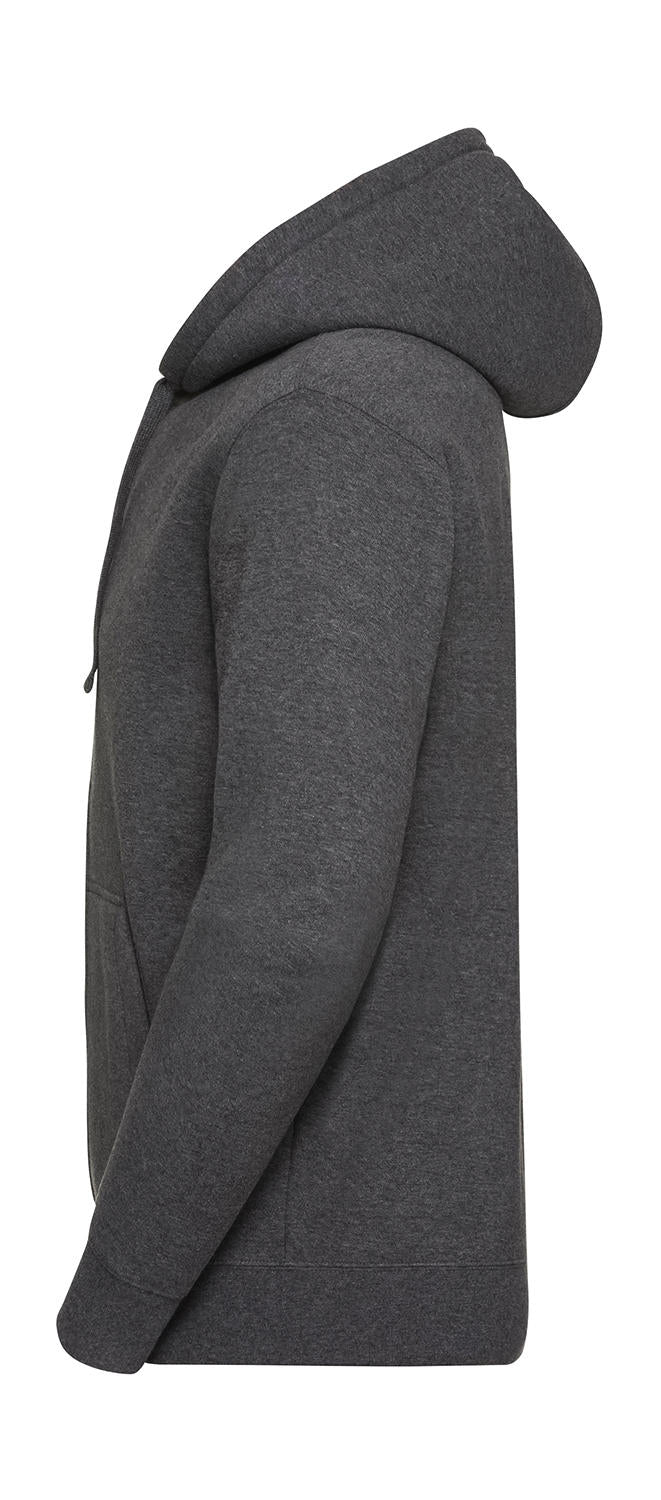  Men's Authentic Melange Zipped Hood Sweat in Farbe Carbon Melange