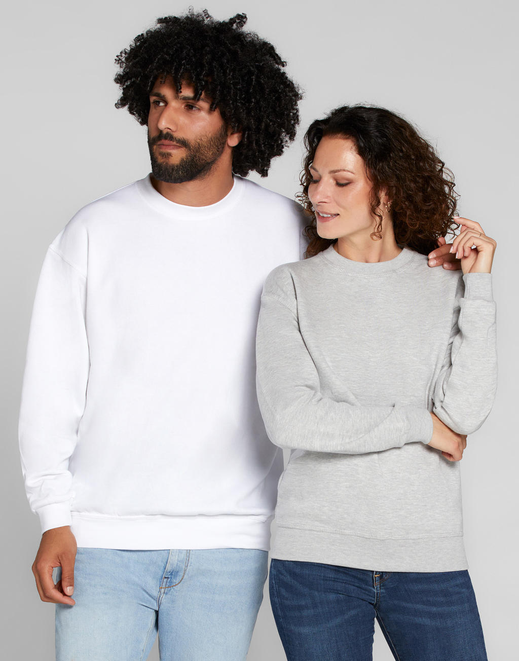  Unisex Crew Sweat  in Farbe White