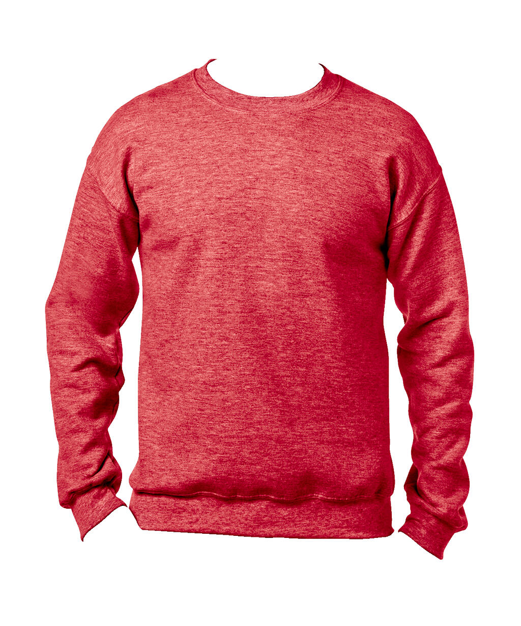  Heavy Blend Adult Crewneck Sweat in Farbe Heather Sport Scarlet Red