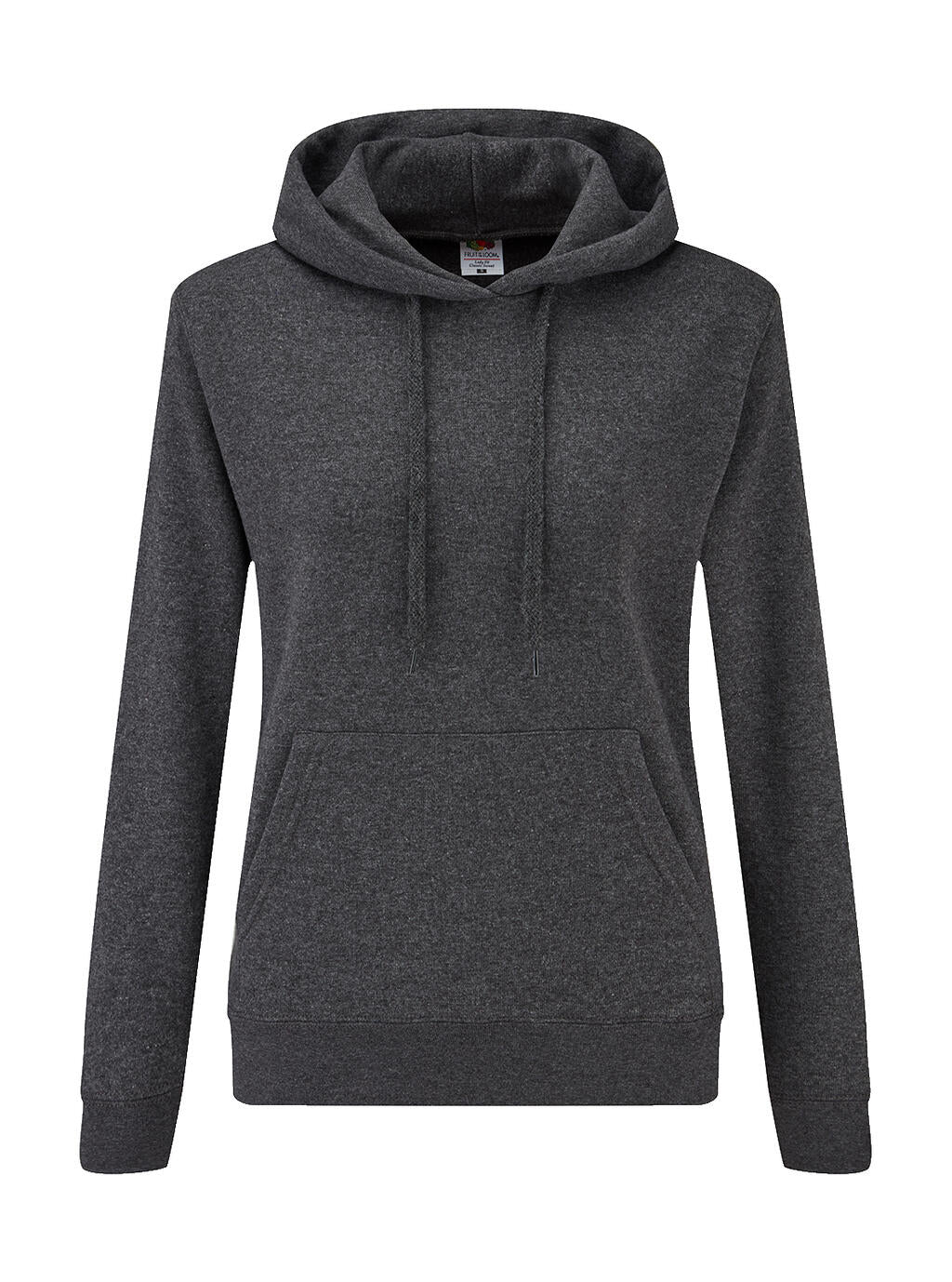  Ladies' Classic Hooded Sweat in Farbe Dark Heather Grey