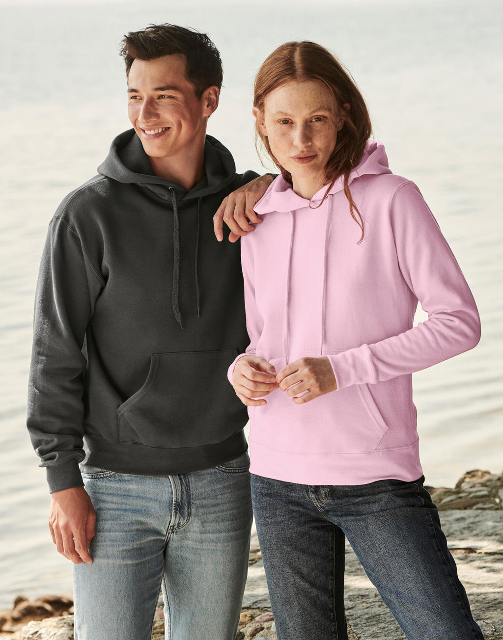  Ladies' Classic Hooded Sweat in Farbe White