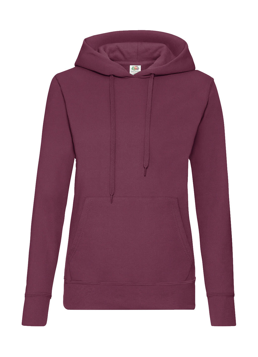  Ladies' Classic Hooded Sweat in Farbe Burgundy