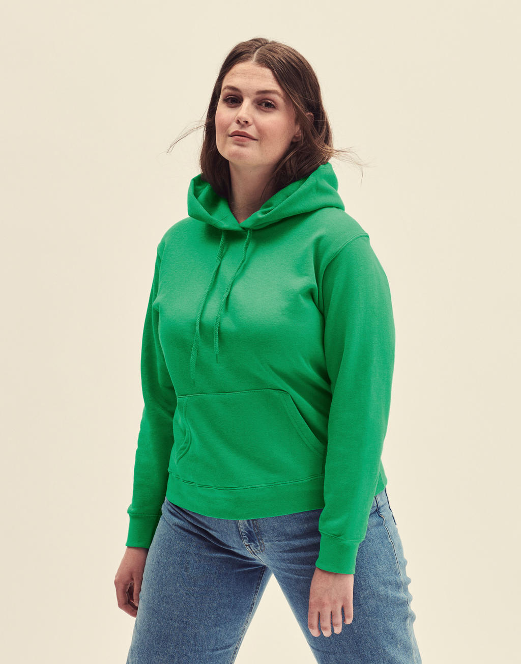  Ladies' Classic Hooded Sweat in Farbe White