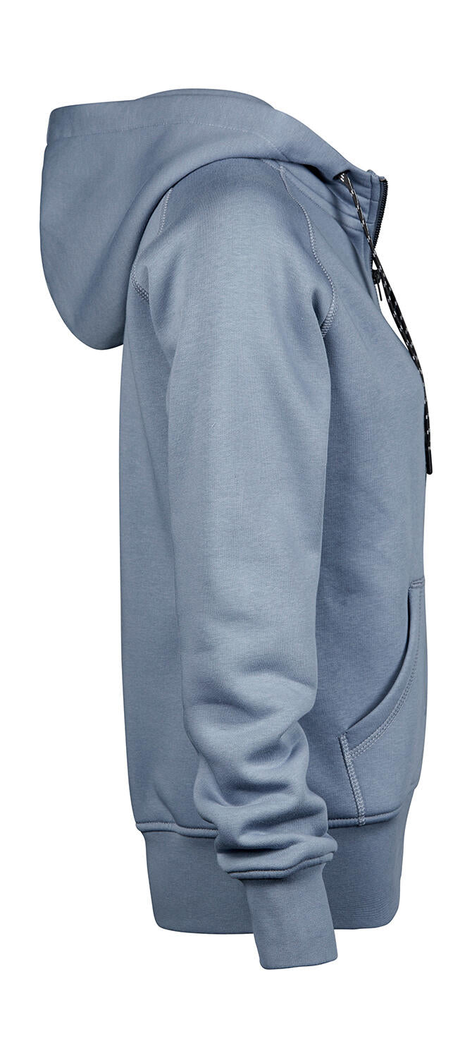  Ladies' Fashion Full Zip Hood in Farbe Flint Stone