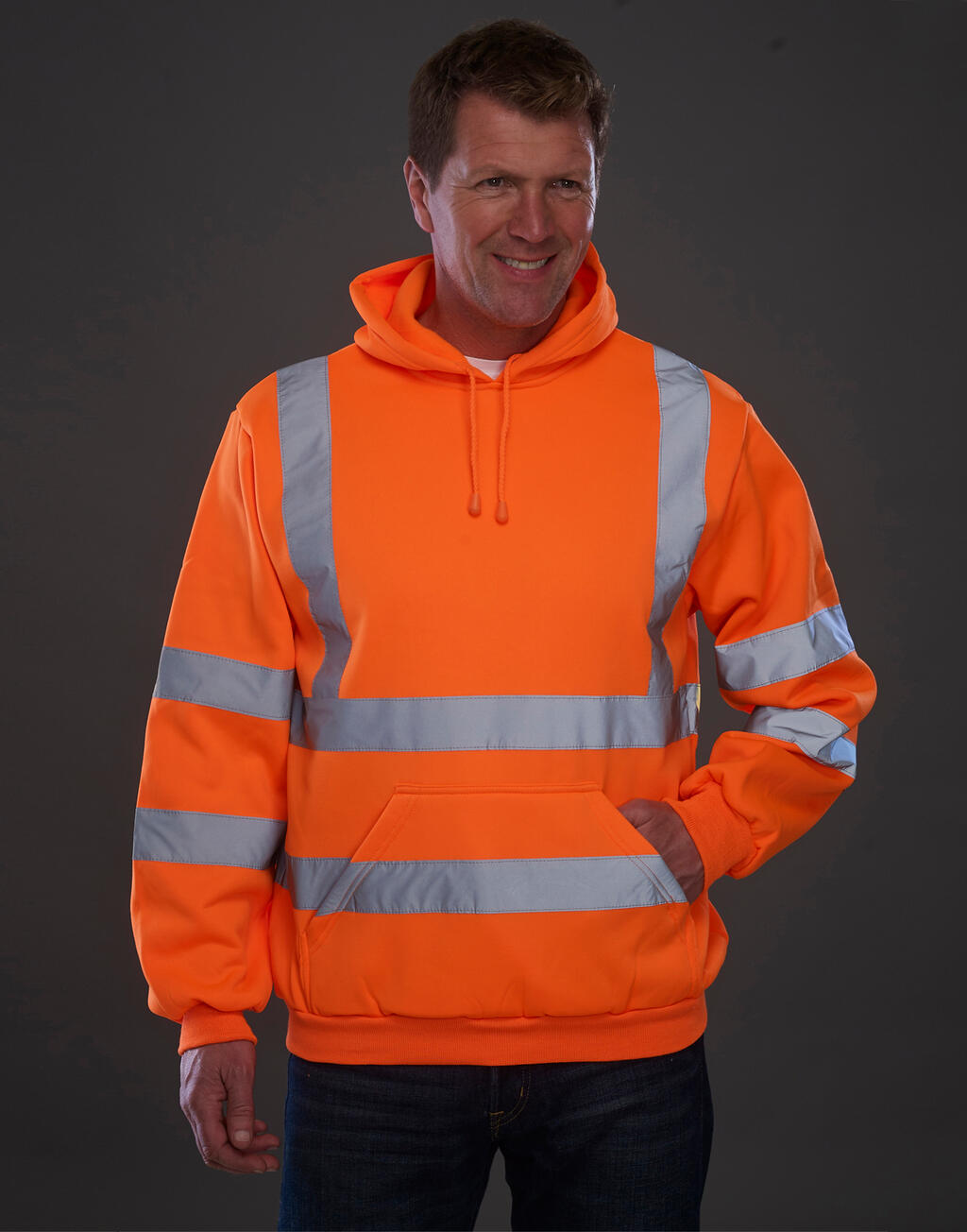  Fluo Hoodie in Farbe Fluo Orange
