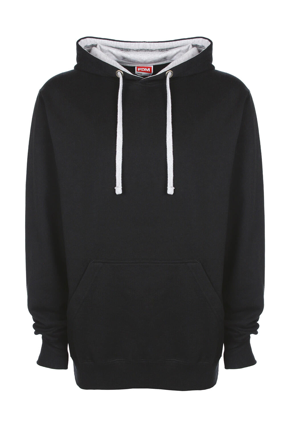  Contrast Hoodie in Farbe Black/Sport Grey