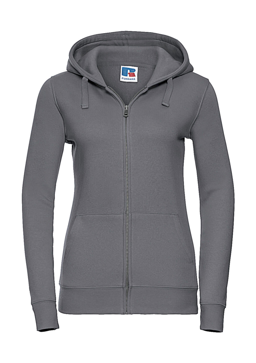  Ladies' Authentic Zipped Hood in Farbe Convoy Grey