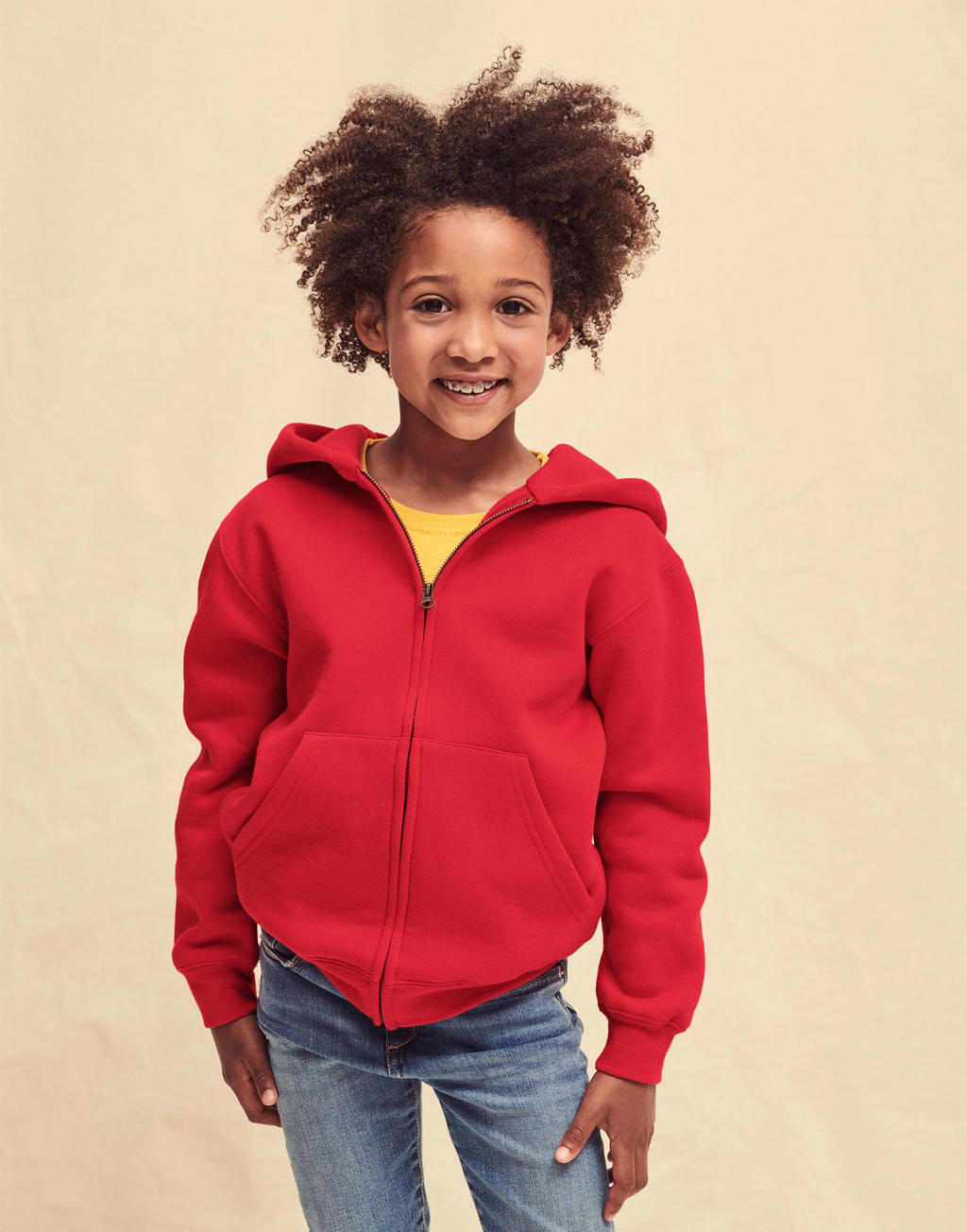  Kids' Premium Hooded Sweat Jacket in Farbe Black