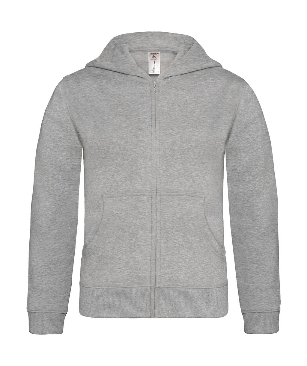  Hooded Full Zip/kids Sweat in Farbe Heather Grey