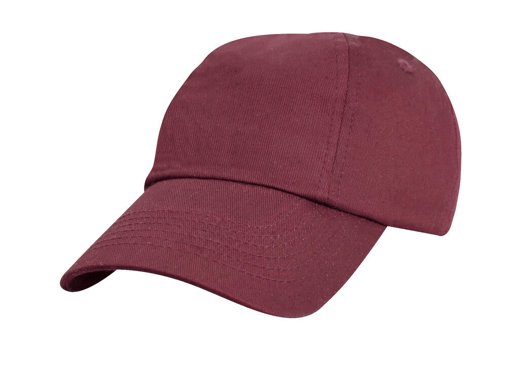  Junior Low Profil Cotton Cap in Farbe Burgundy