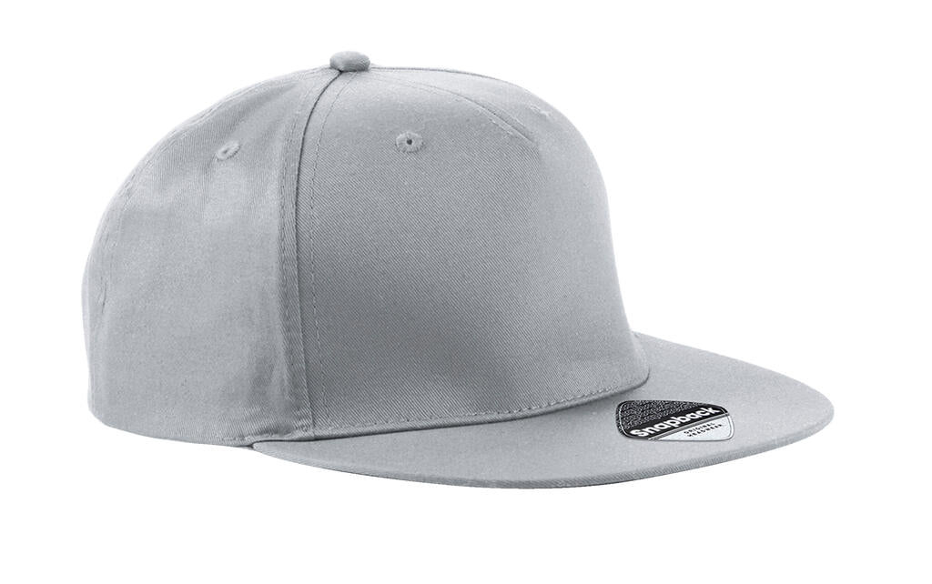  5 Panel Snapback Rapper Cap in Farbe Light Grey 