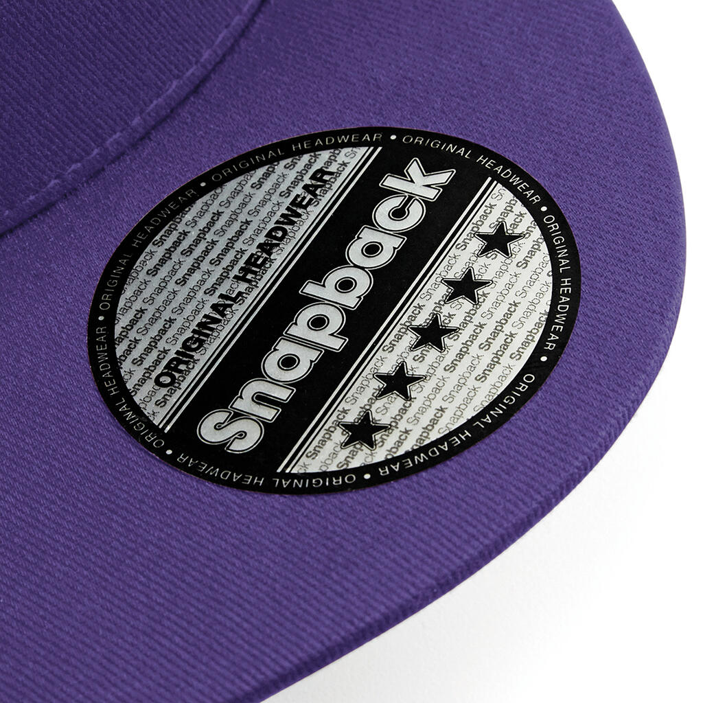  5 Panel Snapback Rapper Cap in Farbe White