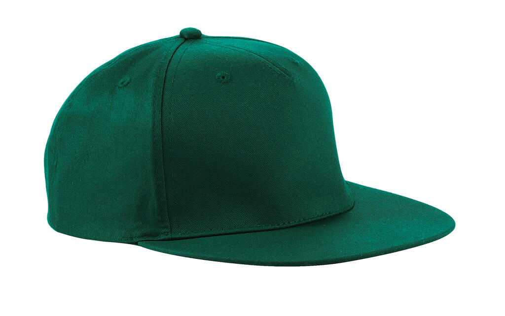  5 Panel Snapback Rapper Cap in Farbe Bottle Green