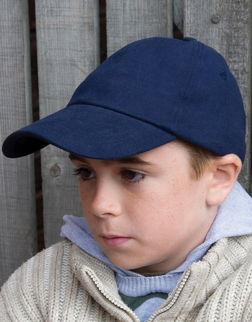 Junior Brushed Cotton Cap in Farbe Black