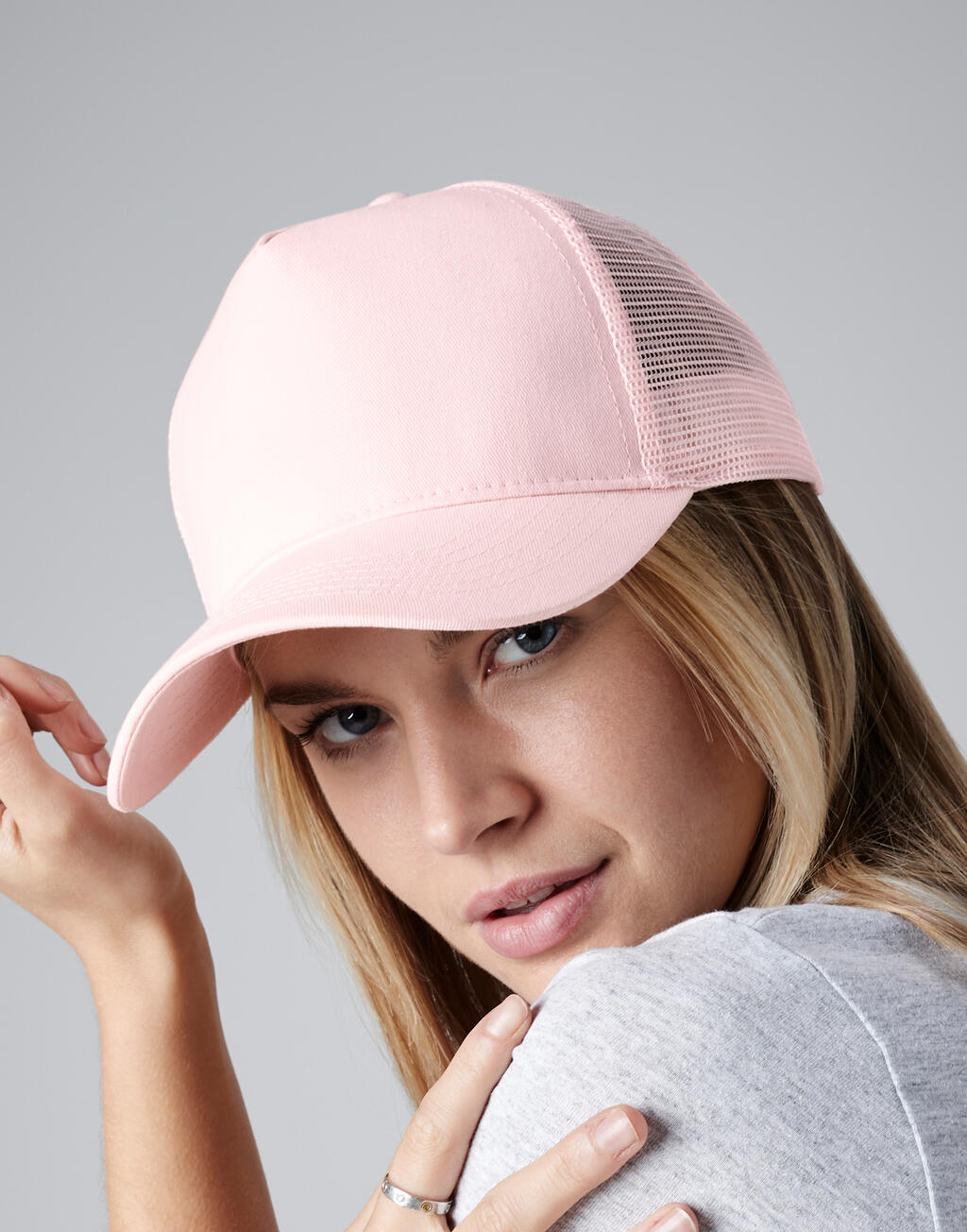  Snapback Trucker in Farbe White/White