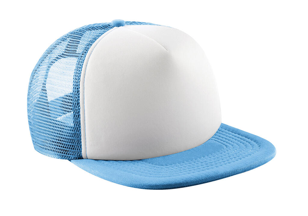  Junior Vintage Snapback Trucker in Farbe Sky Blue/White