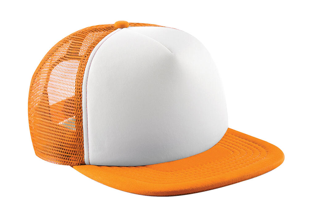  Junior Vintage Snapback Trucker in Farbe Orange/White