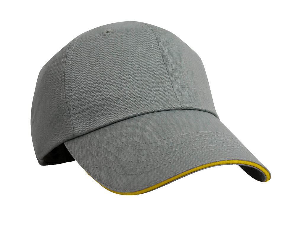  Herringbone Cap in Farbe Grey/Yellow