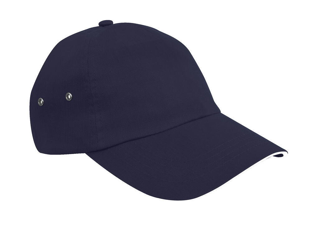  Plush Sandwich Cap in Farbe Navy/White