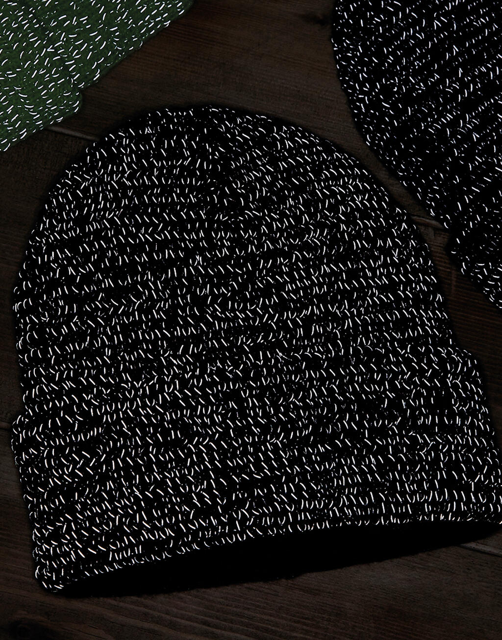  Reflective Beanie in Farbe Black