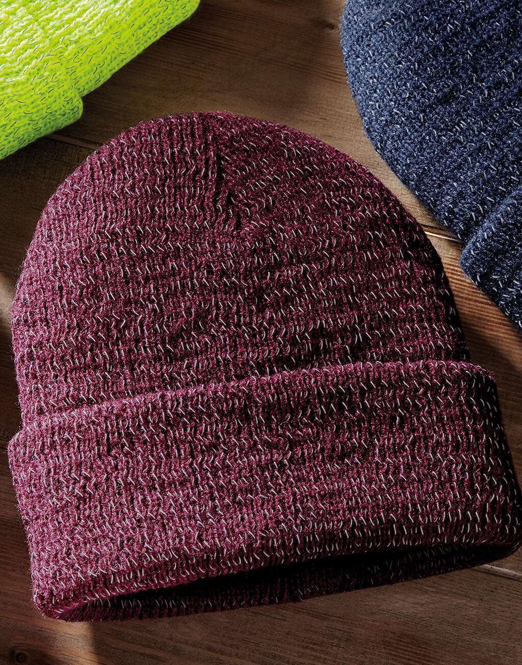  Reflective Beanie in Farbe Black