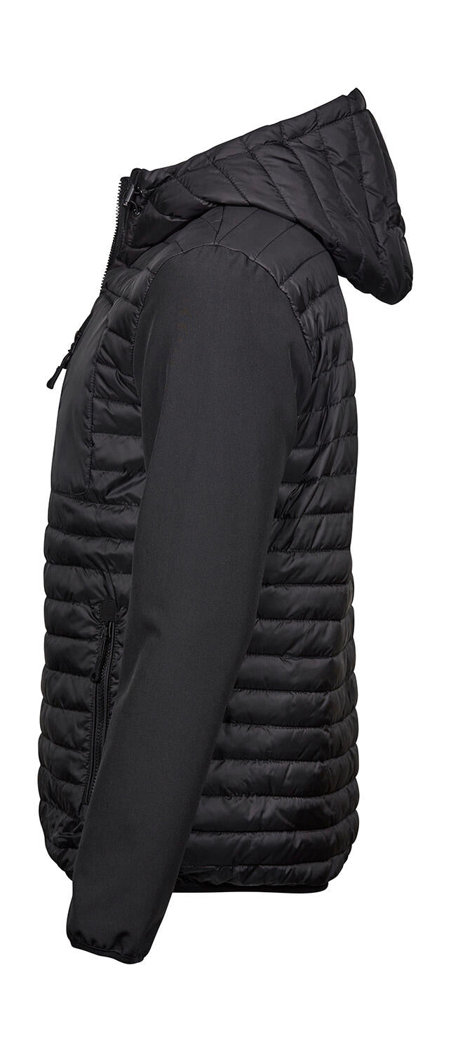  Hooded Crossover Jacket in Farbe Black