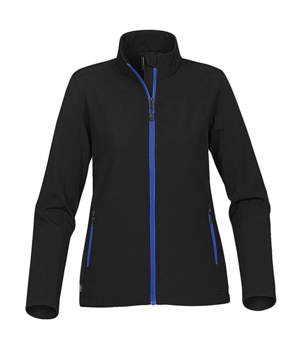  Women's Orbiter Softshell Jacket in Farbe Black/Azure