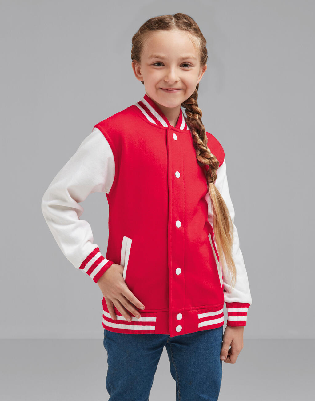  Junior Varsity Jacket in Farbe Black/White