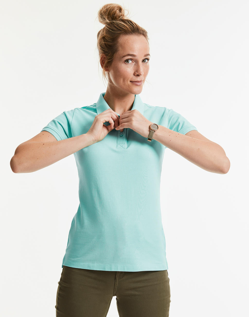  Ladies' Pure Organic Polo in Farbe White