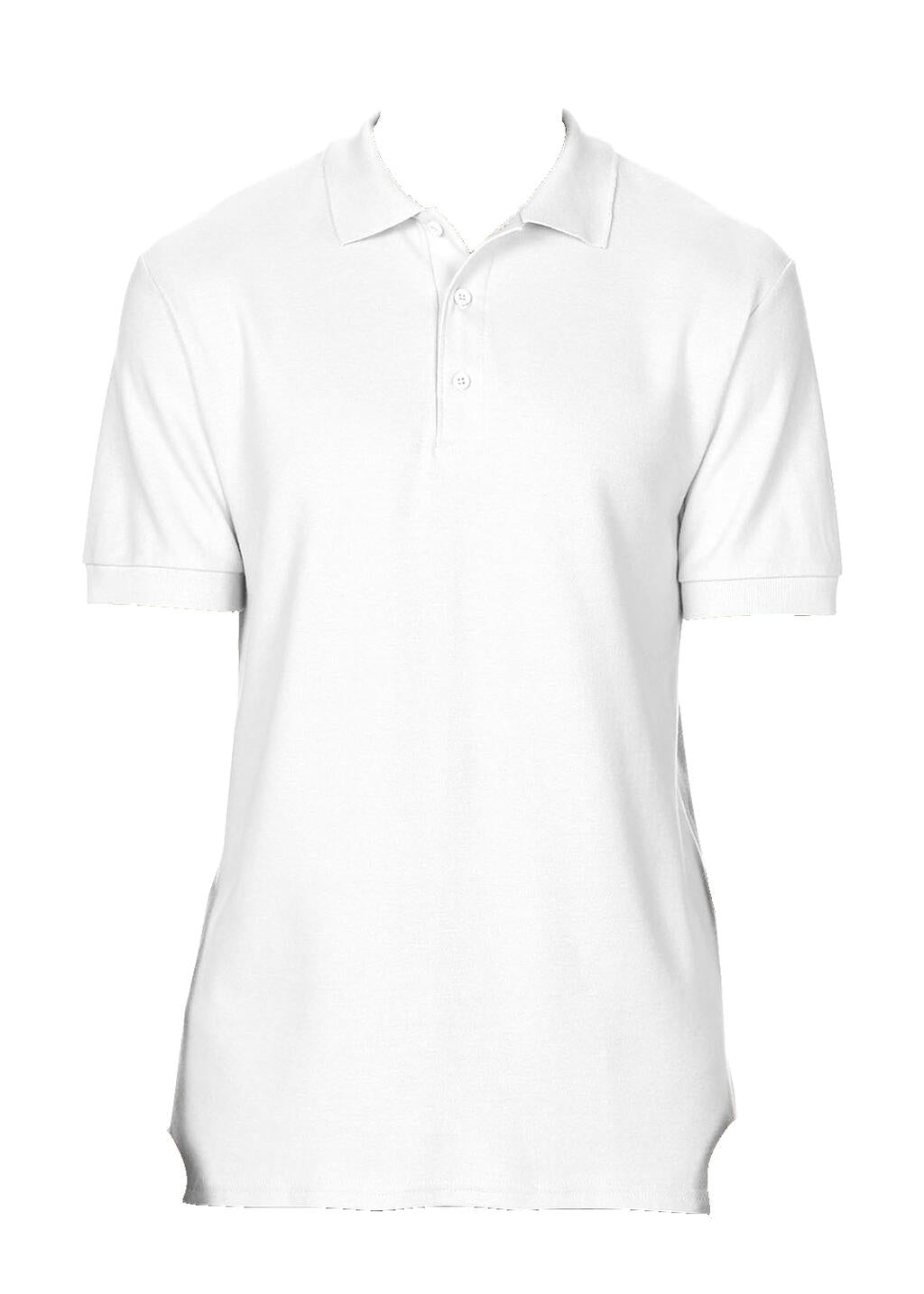  Premium Cotton Double Piqué Polo in Farbe White