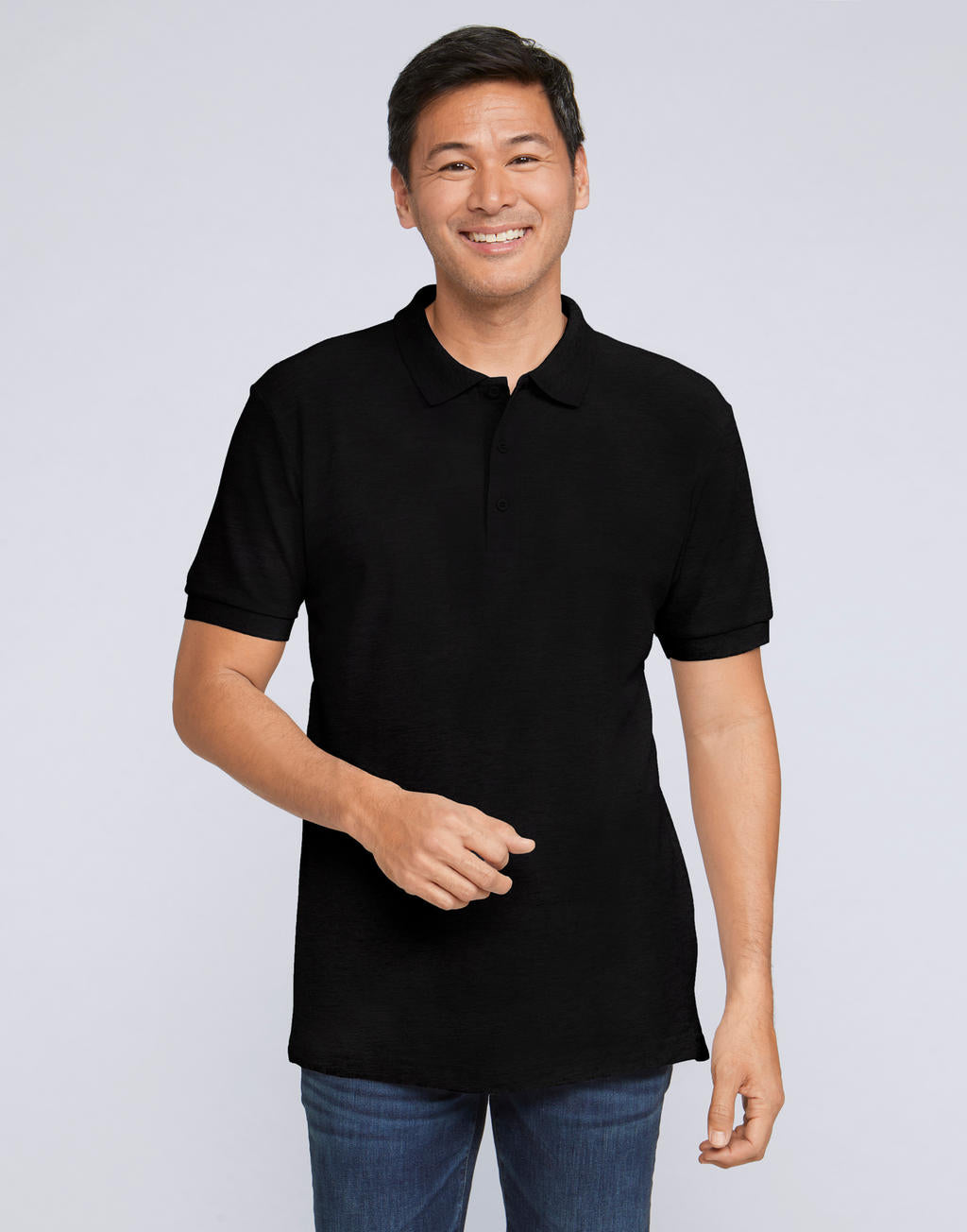 Premium Cotton Double Piqué Polo in Farbe White
