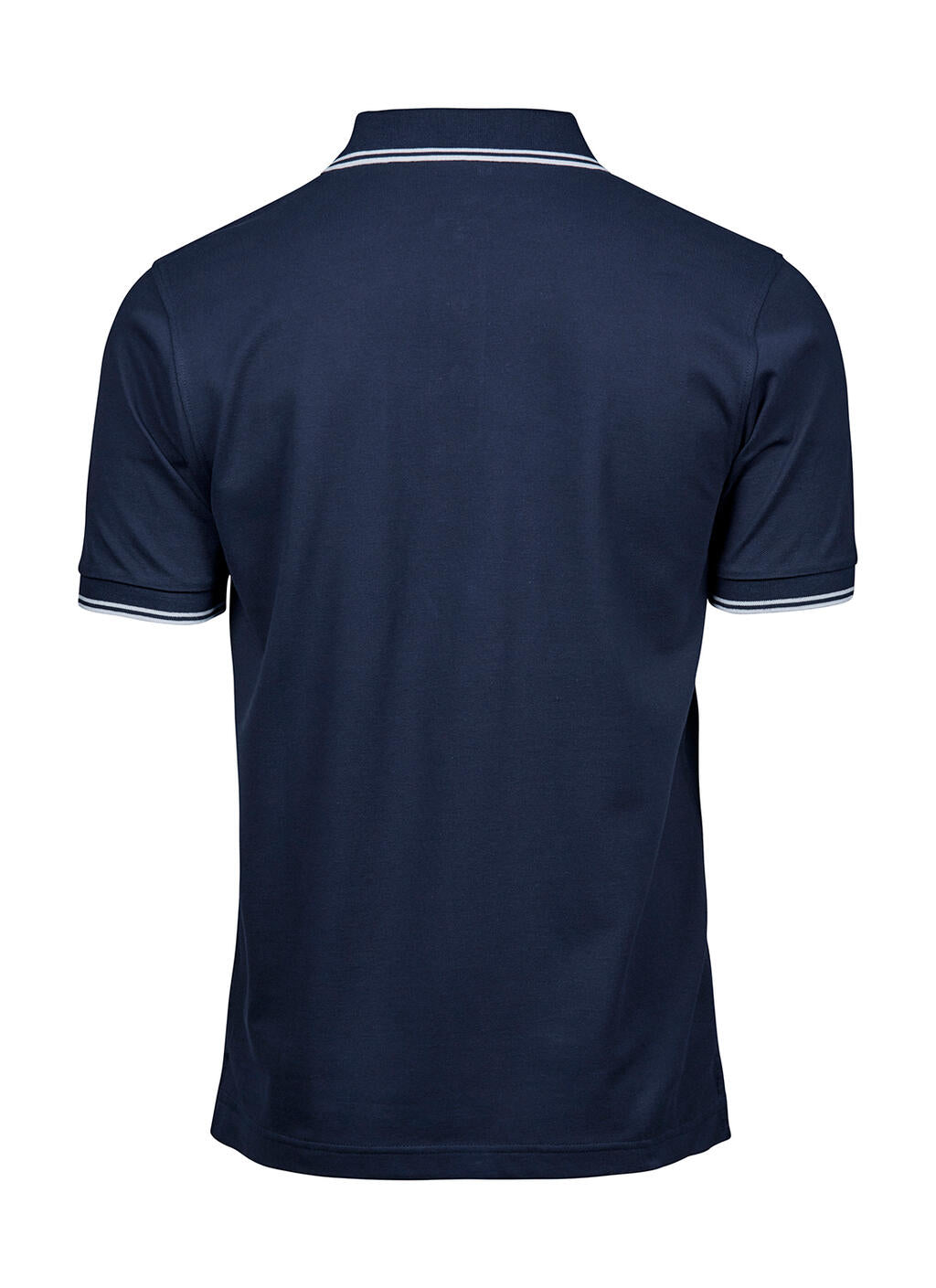  Luxury Stripe Stretch Polo in Farbe White/Navy
