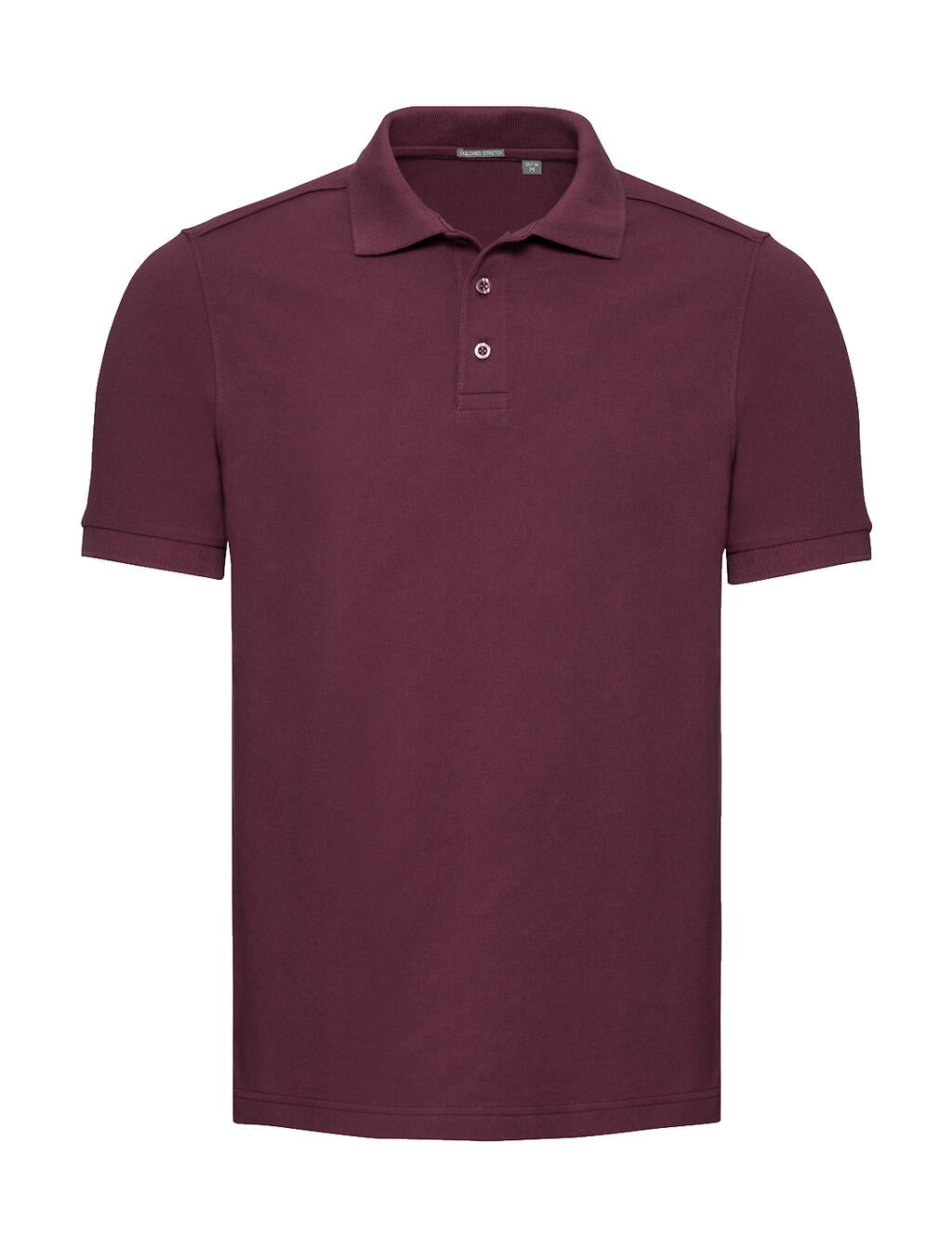  Men's Tailored Stretch Polo in Farbe Burgundy