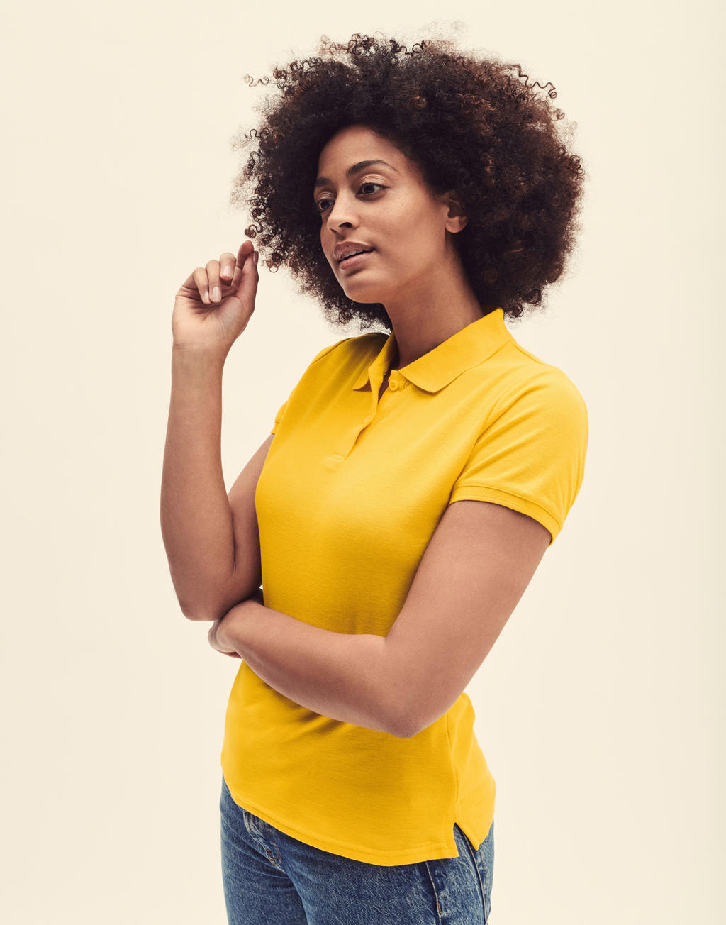  Ladies' Premium Polo in Farbe White